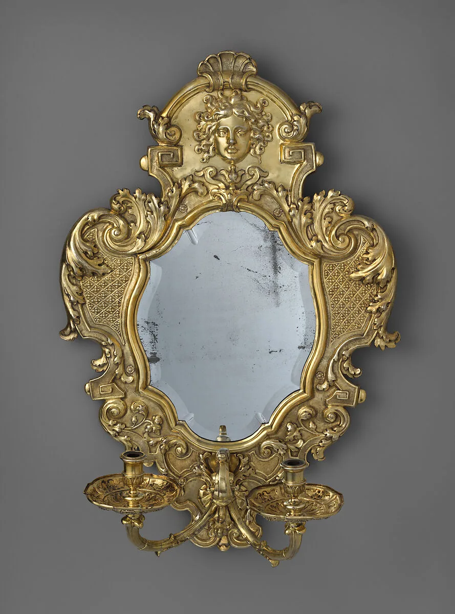 Monumental mirror sconce (one of a pair) — Paul Solanier|Peter Rahm|Johann Jakob II Priester