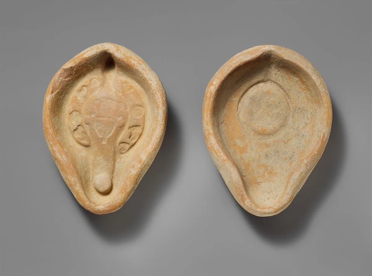 Terracotta molds for a lamp — Unknown