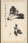 近代 王雪濤 園蔬螞蚱 軸|Vegetables and Grasshopper — Wang Xuetao