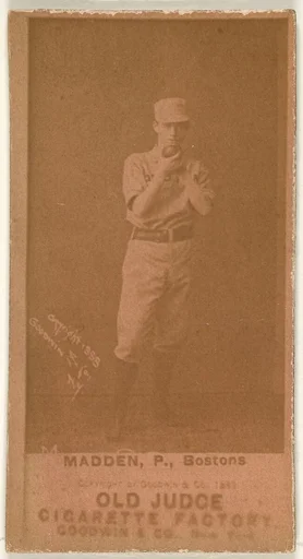 Madden, Pitcher, Boston, from the Old Judge series (N172) for Old Judge Cigarettes