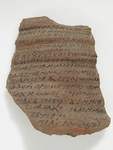 Ostrakon with a Letter from Ananias to Priests