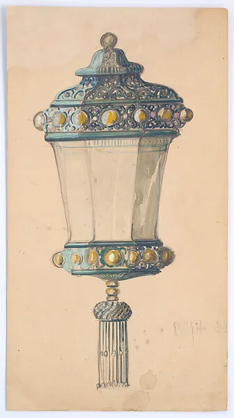 Design for lantern — Louis C. Tiffany|Tiffany Studios|Tiffany Glass Company|Tiffany Glass and Decorating Company