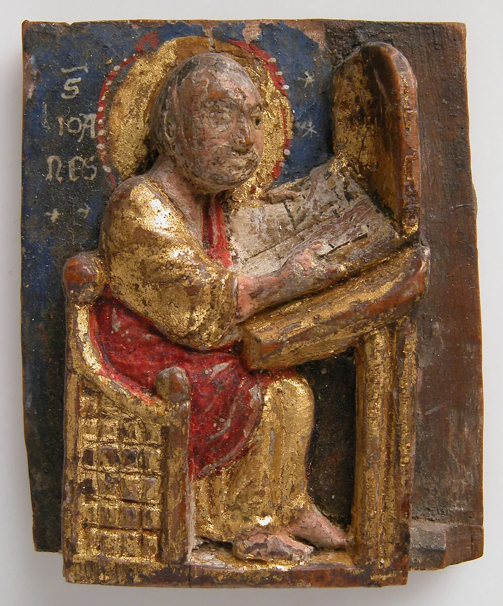 Miniature Relief of Saint John the Evangelist at His Writing Table — Unknown