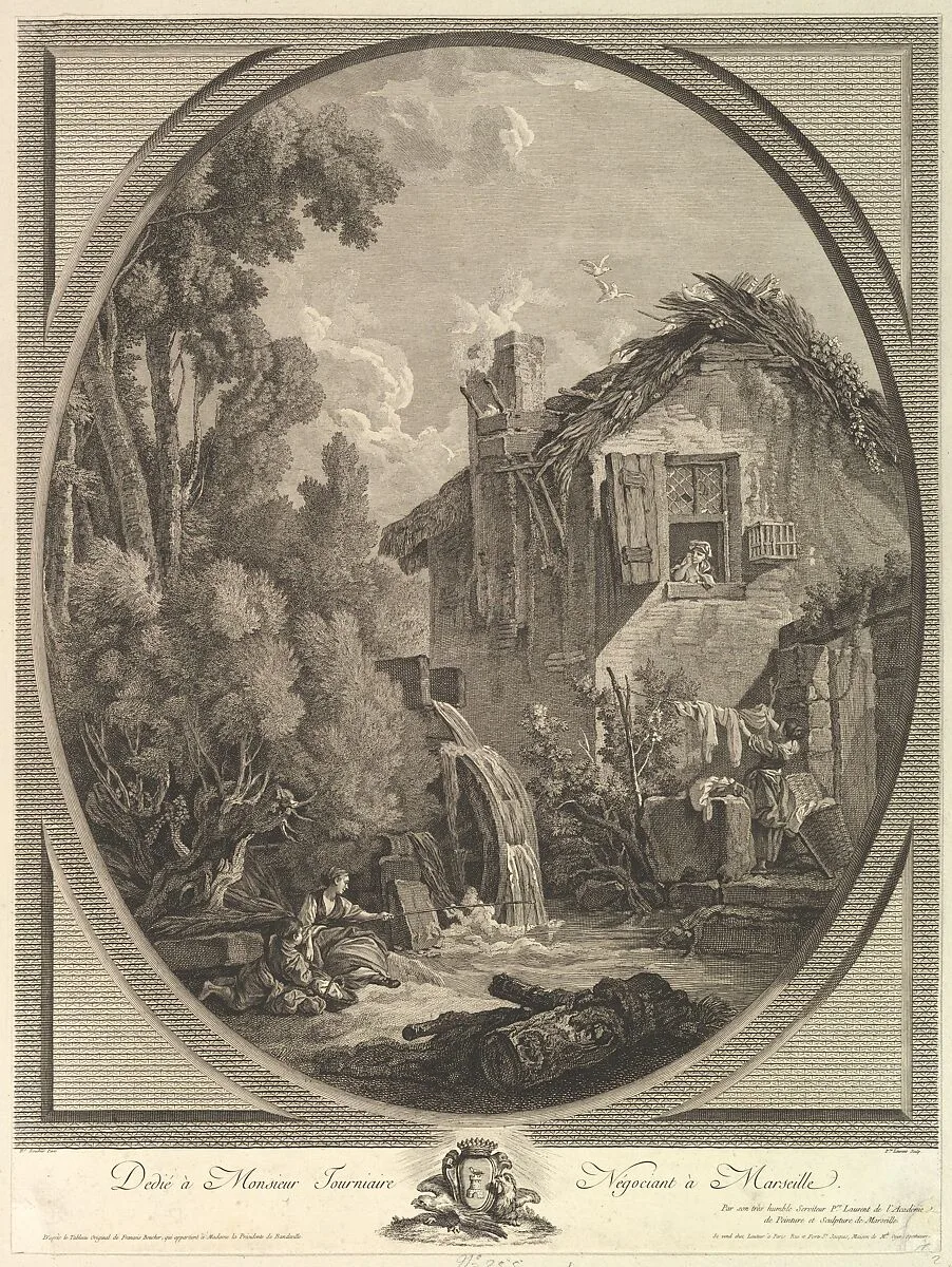 Paysage au Moulin (Windmill Landscape) — François Boucher|Pierre François Laurent
