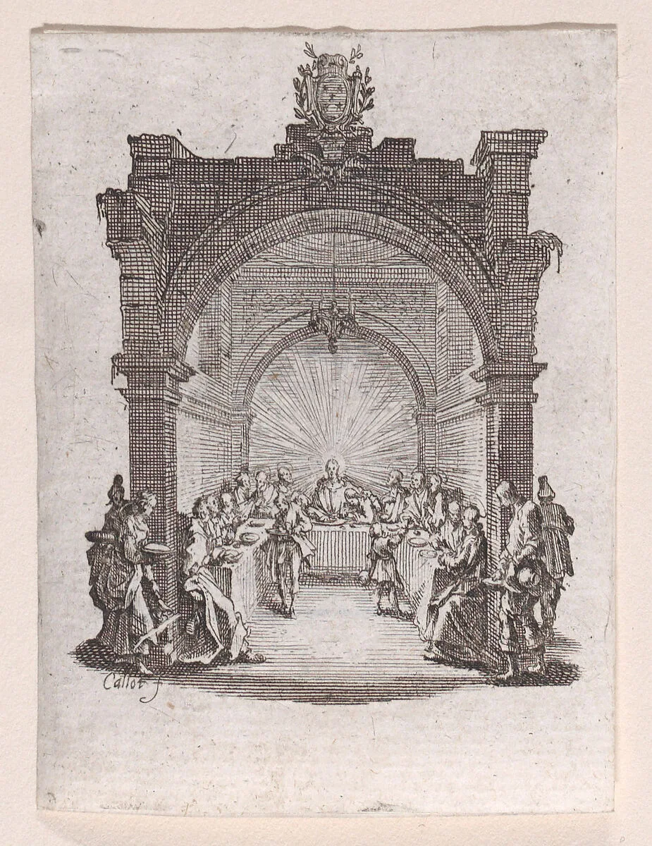 La Cêne (The Last Supper), from La Petite Passion (The Little Passion) — Jacques Callot