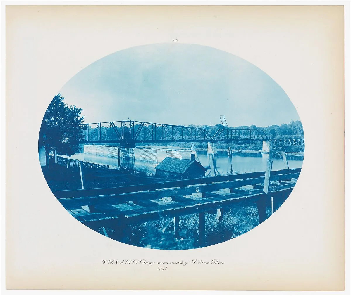 No. 186. Chicago, Burlington & Northern Rail Road Bridge Across Mouth of La Croix River — Henry P. Bosse