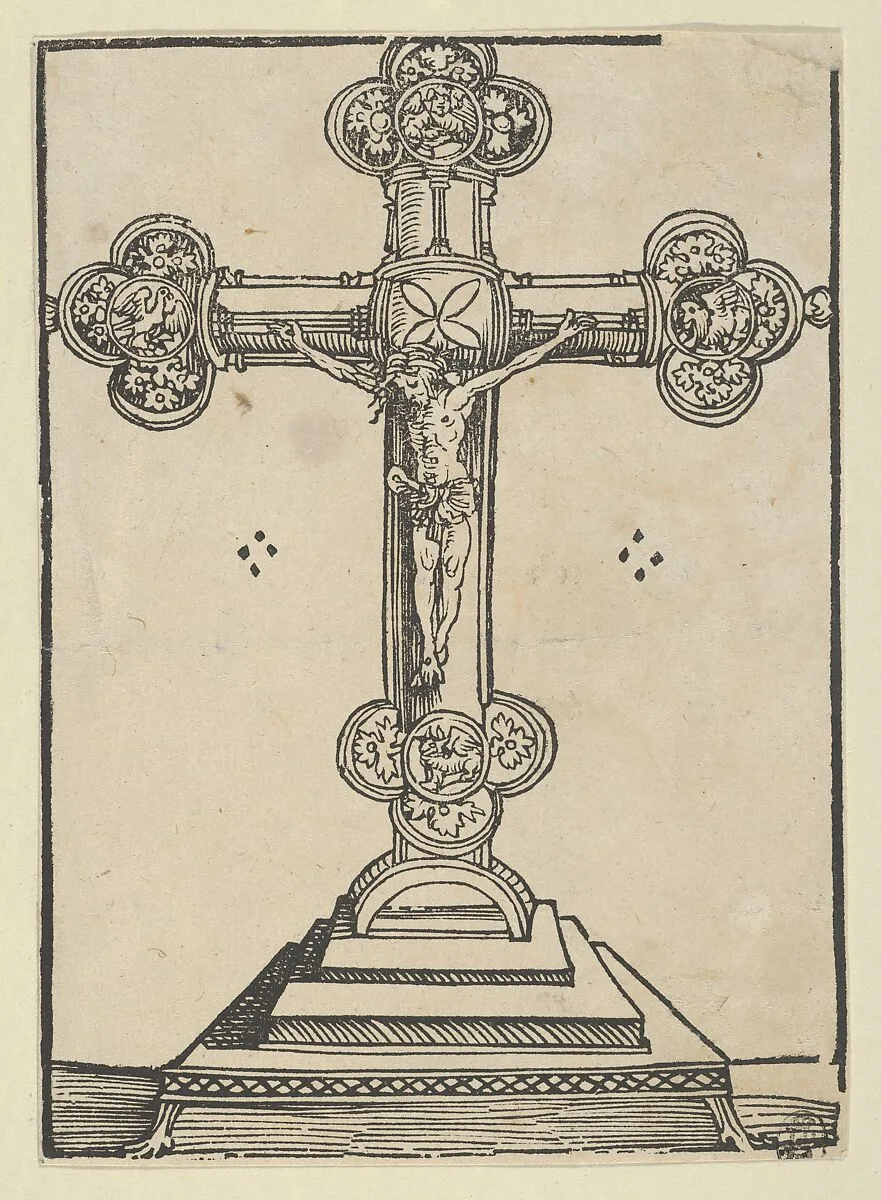 A Silver-Gilt Cross with Christ Crucified, from the Wittenberg Reliquaries — Lucas Cranach the Elder