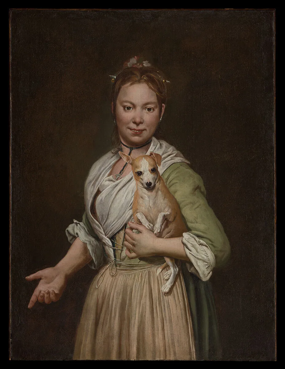 A Woman with a Dog — Giacomo Ceruti