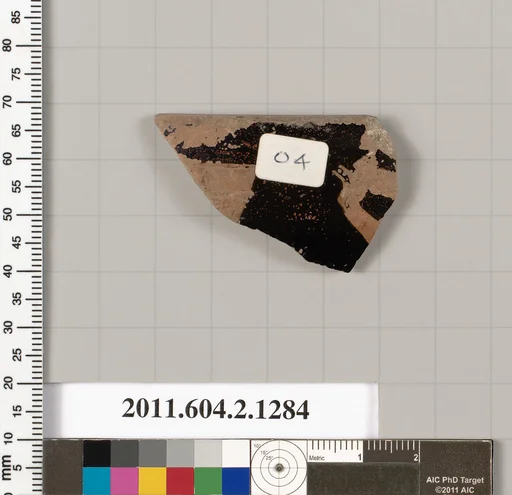 Terracotta rim fragment of a skyphos (deep drinking cup)