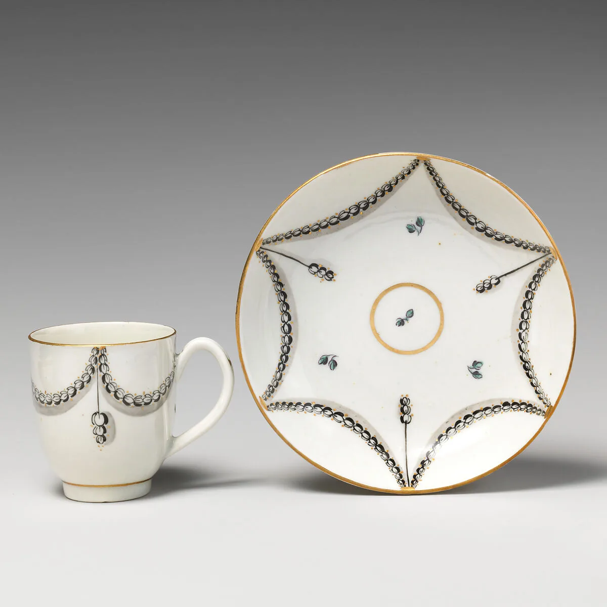 Coffee cups (6) (part of a service) — Caughley Factory