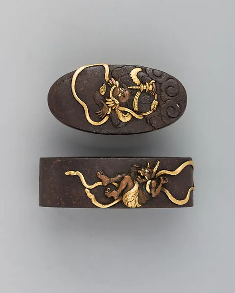 Sword-Hilt Collar and Pommel (Fuchigashira) — Unknown