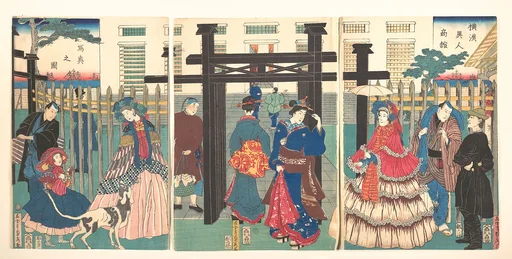 歌川五雲亭貞秀画 『横浜異人商館 写真之図』|Foreign Business Establishment in Yokohama (Yokohama ijin shōkan shashin no zu)