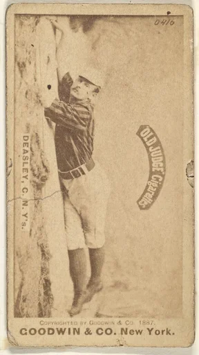 Thomas H. "Pat" Deasley, Catcher, New York, from the Old Judge series (N172) for Old Judge Cigarettes