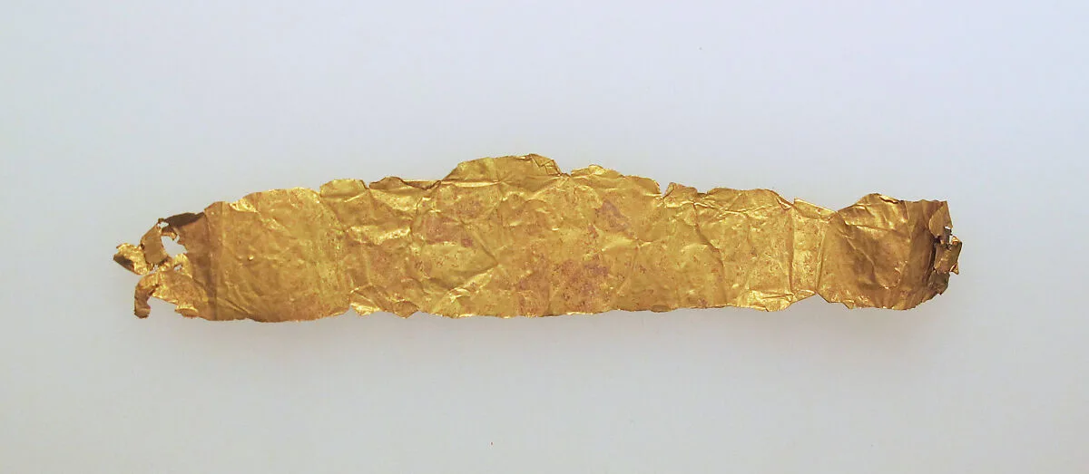 Frontlet of gold leaf — Unknown