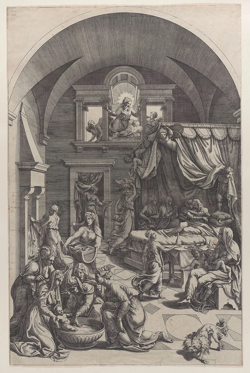 Birth of Saint John the Baptist — Giulio Romano|Diana Scultori