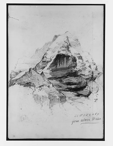 Jungfrau from above Mürren (from "Splendid Mountain Watercolours" Sketchbook)