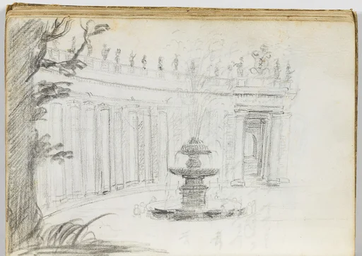 Sketch Book Containing 182 drawings on 91 leaves.