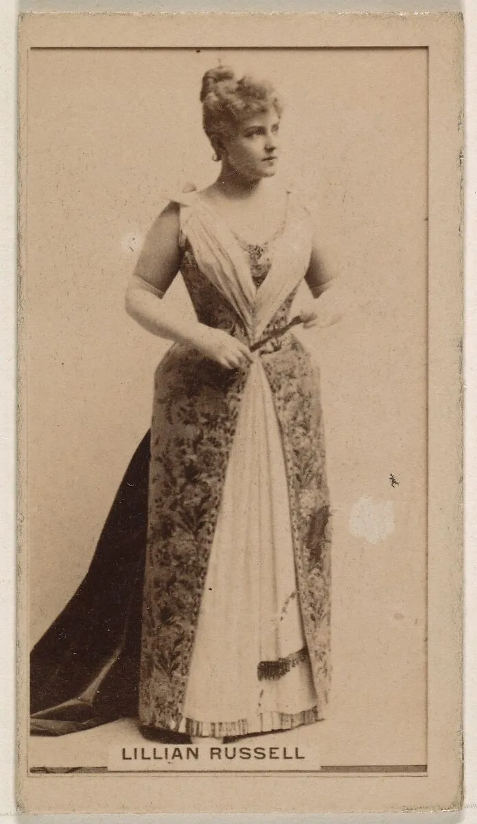Lillian Russell, from the Actresses series (N245) issued by Kinney Brothers to promote Sweet Caporal Cigarettes — Kinney Brothers Tobacco Company