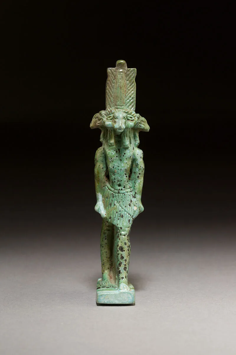 God with four ram heads facing in four directions, probably Khnum — Unknown
