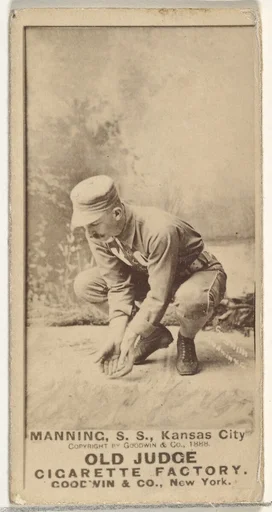 James H. "Jim" Manning, Shortstop, Kansas City Cowboys, from the Old Judge series (N172) for Old Judge Cigarettes