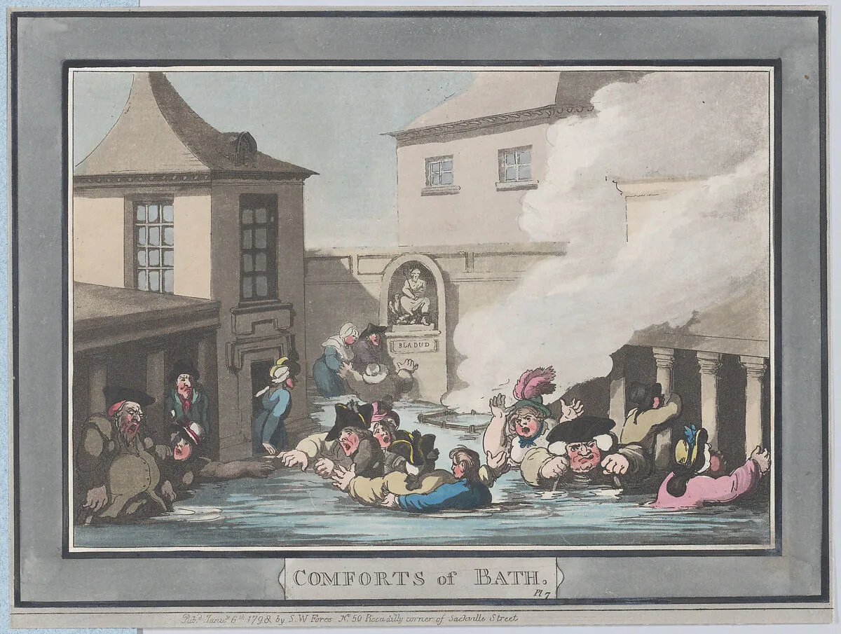 Comforts of Bath, Plate 7 — Thomas Rowlandson|S. W. Fores