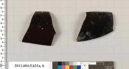 Terracotta rim fragments of kylikes (drinking cups)