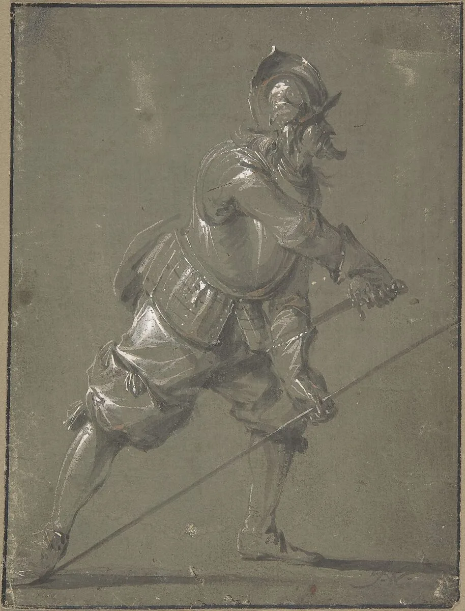 An Infantryman Drawing his Sword — Jacob Matthias Weyer