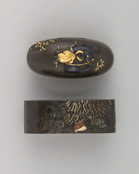 Sword-Hilt Collar and Pommel (Fuchigashira) — Unknown