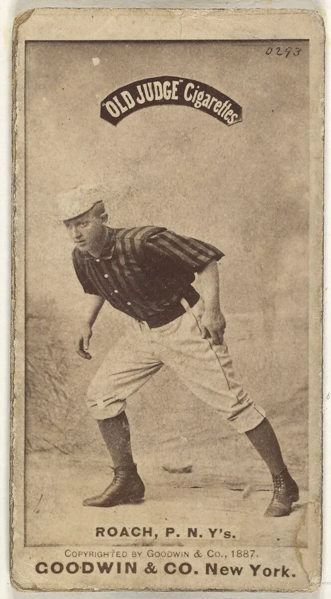 John F. Roach, Pitcher, New York, from the Old Judge series (N172) for Old Judge Cigarettes — Goodwin & Company