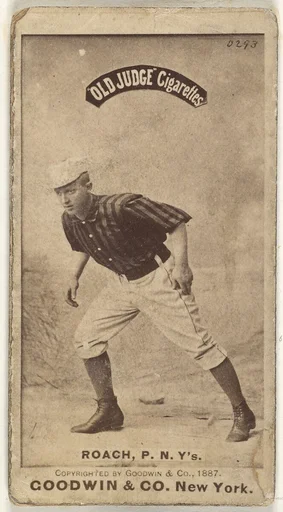 John F. Roach, Pitcher, New York, from the Old Judge series (N172) for Old Judge Cigarettes