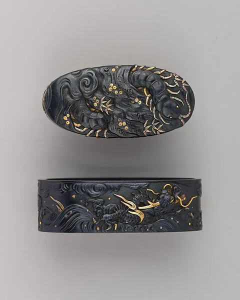 Sword-Hilt Collar and Pommel (Fuchigashira) — Unknown
