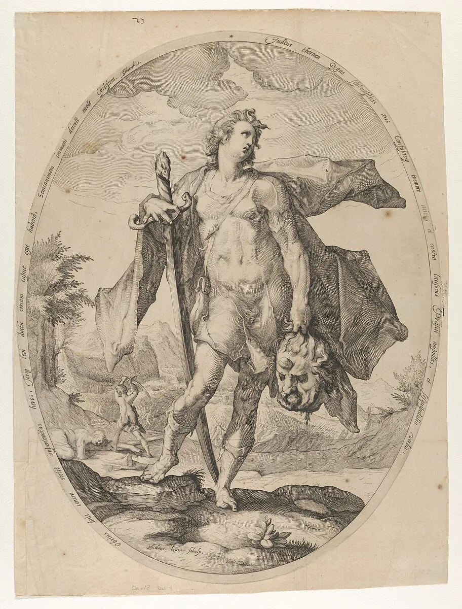 David from Heroes and Heroines of the Old Testament — Nicolaes Braeu|Hendrick Goltzius