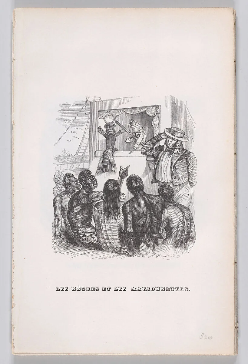 "The Negroes and the Puppets" from The Complete Works of Béranger — Fournier & Perrotin|Pierre Jean de Béranger|J. J. Grandville