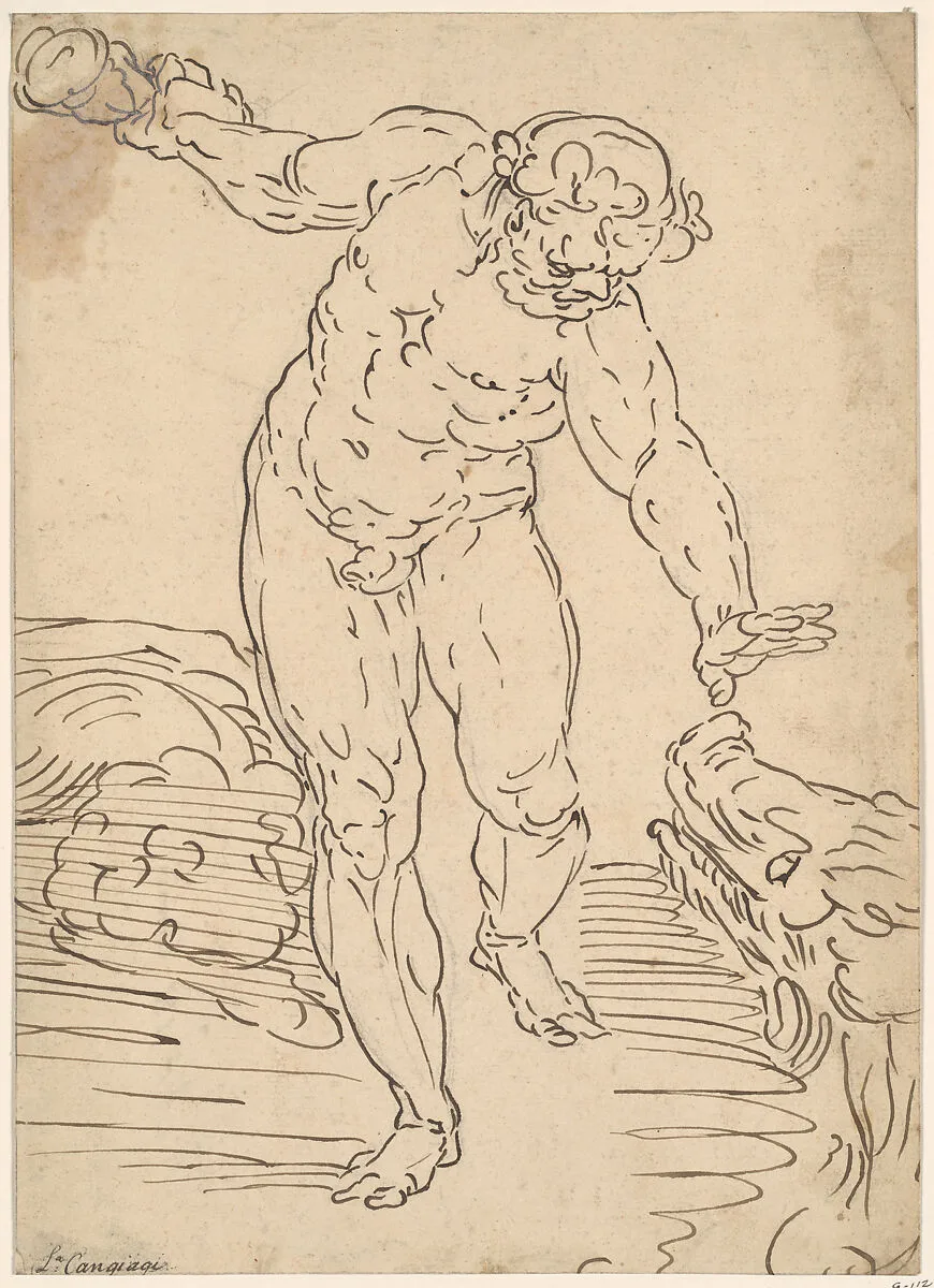 Hercules and the Erymanthian Boar — School of Cambiaso