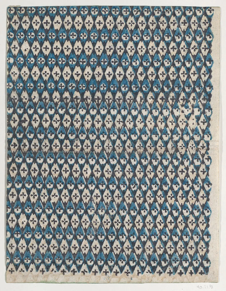 Sheet with overall diamond pattern — Anonymous|Remondini Family