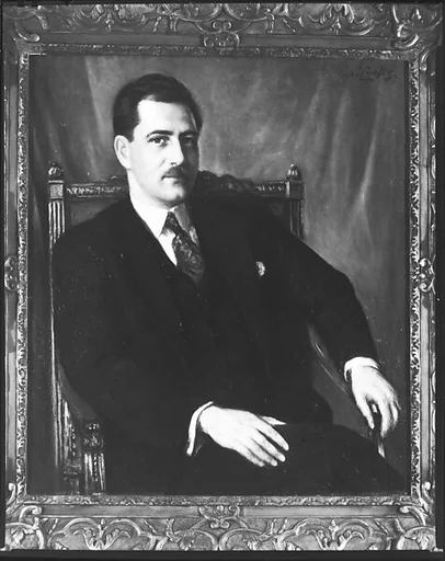 [Copy of Painted Portrait of Unidentified Man in Chair]