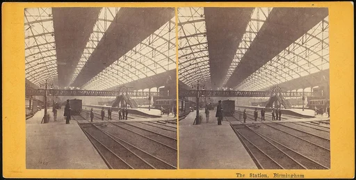[Group of 6 Early Stereograph Views of Birmingham, England]