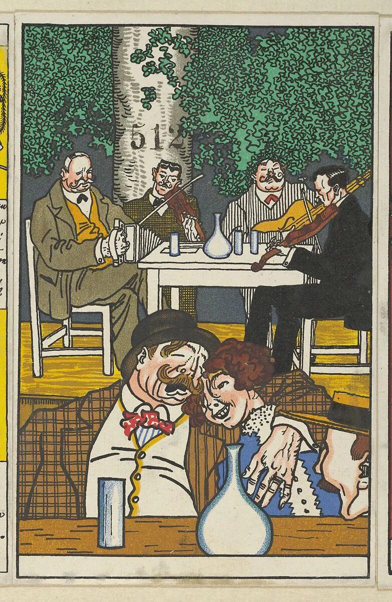 At the Heuriger (Beim Heurigen) — Moriz Jung|Wiener Werkstätte