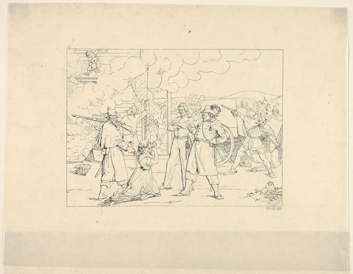 Valiant Men "Dat Fite Mit Siegel" (from Confederate War Etchings)
