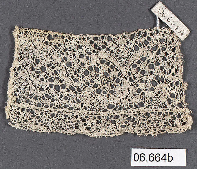 Fragment of bobbin lace — Unknown