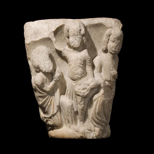 Double Capital Fragment with the Stoning of St. Stephen