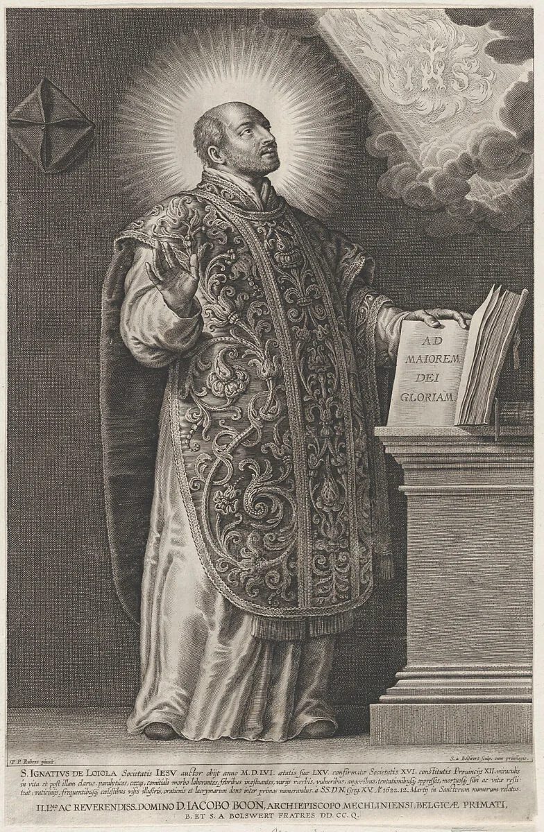 Saint Ignatius Loyola, standing and holding an open book — Schelte Adams à Bolswert|Peter Paul Rubens