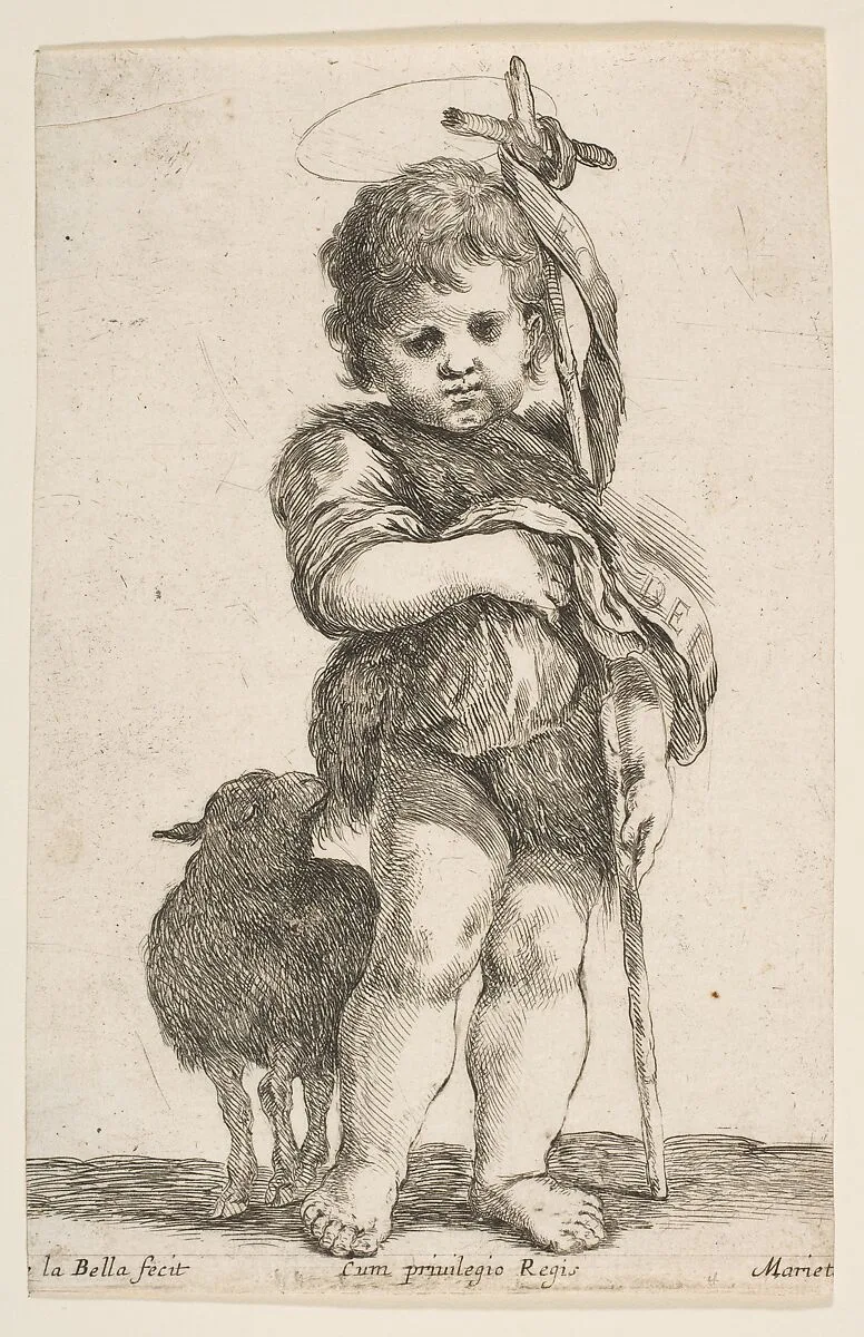 The Infant St. John the Baptist Holding up His Robe — Stefano della Bella|Pierre Mariette