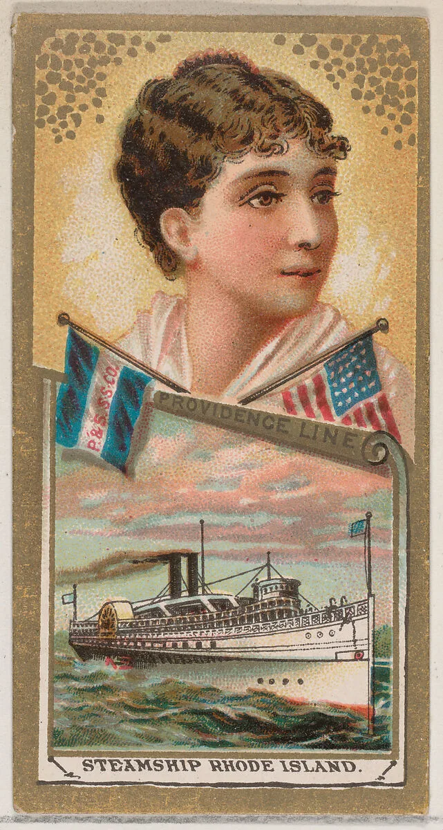 Steamship Rhode Island, Providence Line, from the Ocean and River Steamers series (N83) for Duke brand cigarettes — W. Duke, Sons & Co.