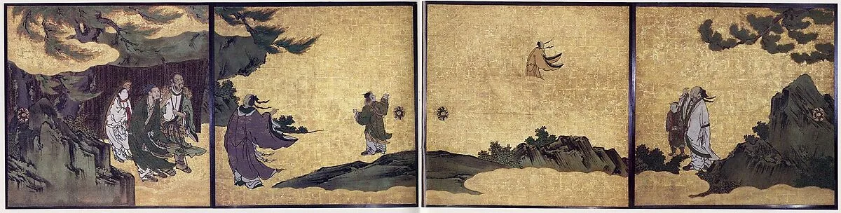 列子図襖|The Daoist Immortal Liezi — Kano School