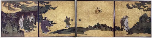 列子図襖|The Daoist Immortal Liezi