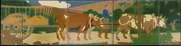 Oxen — Grueby Pottery|Addison B. Le Boutellier