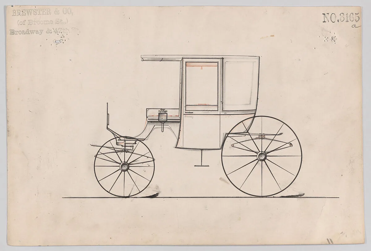 Design for 4 seat Rockaway, no. 3165a — Brewster & Co.