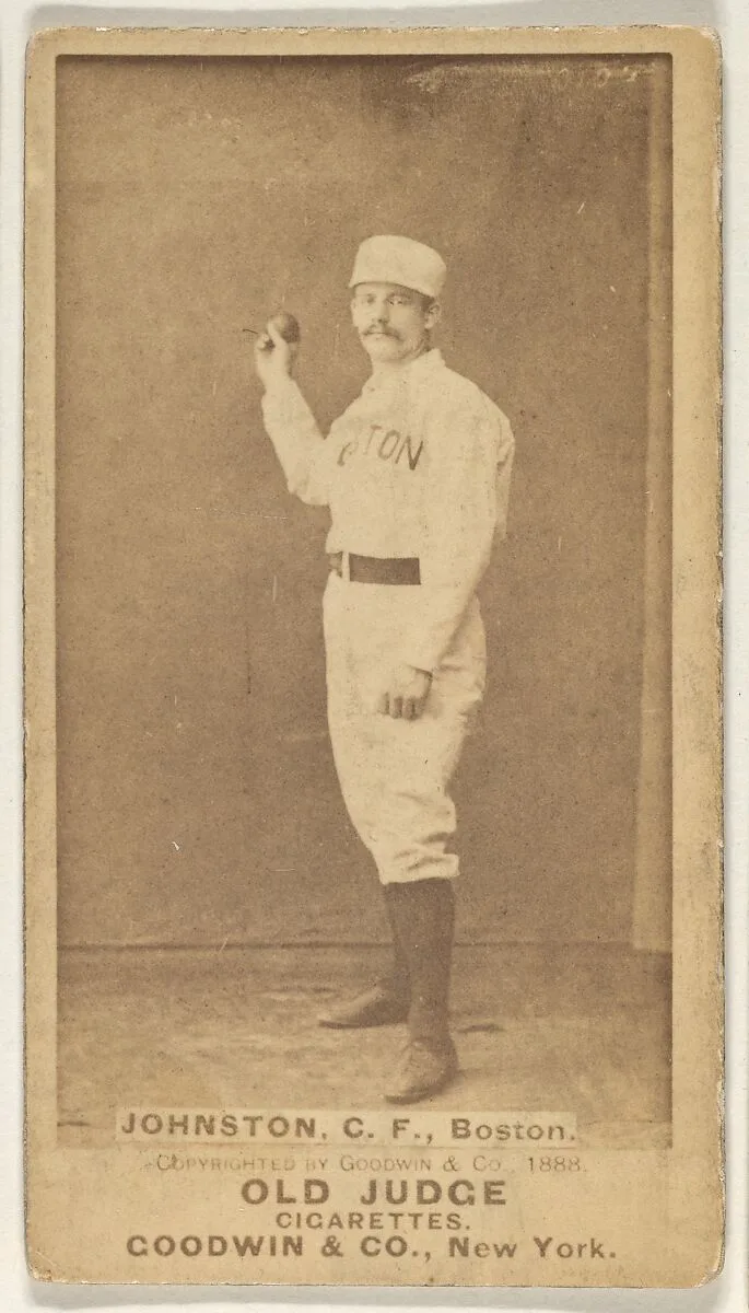 Johnston, Center Field, Boston, from the Old Judge series (N172) for Old Judge Cigarettes — Goodwin & Company