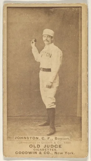 Johnston, Center Field, Boston, from the Old Judge series (N172) for Old Judge Cigarettes